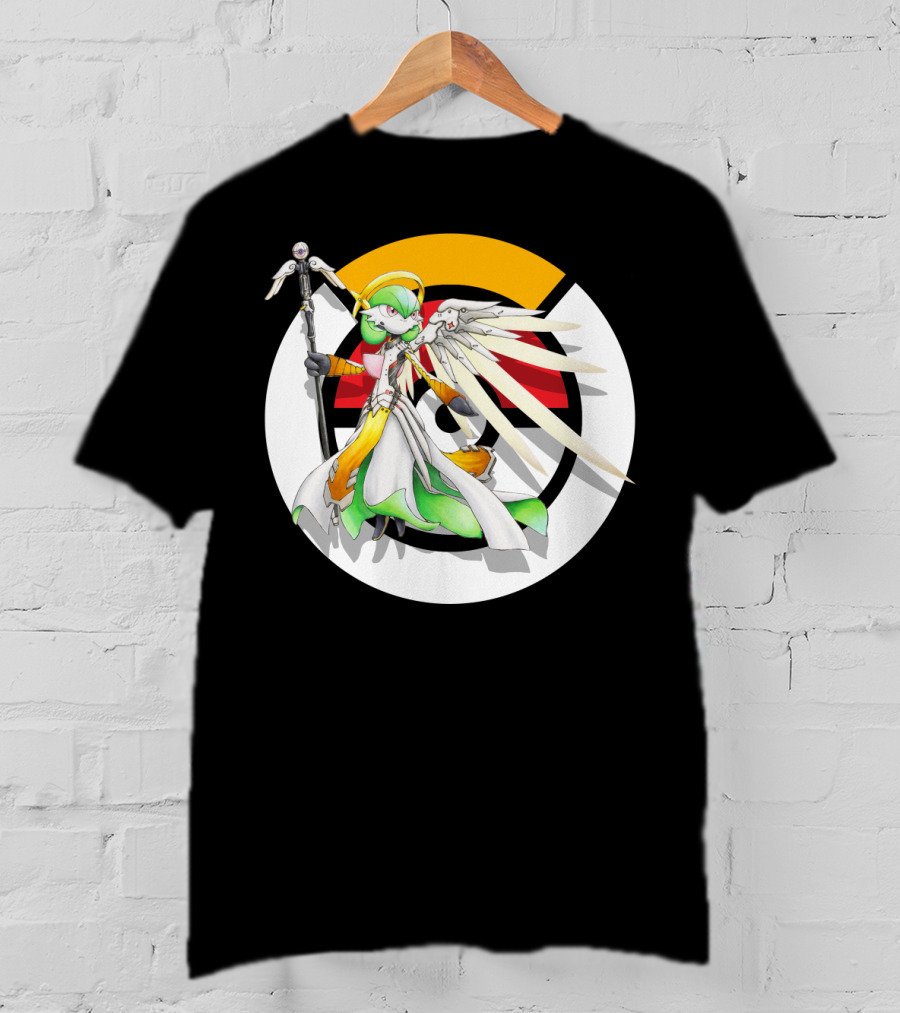 Pokemon Overwatch Gardevoir Mercy Crossover T-Shirt