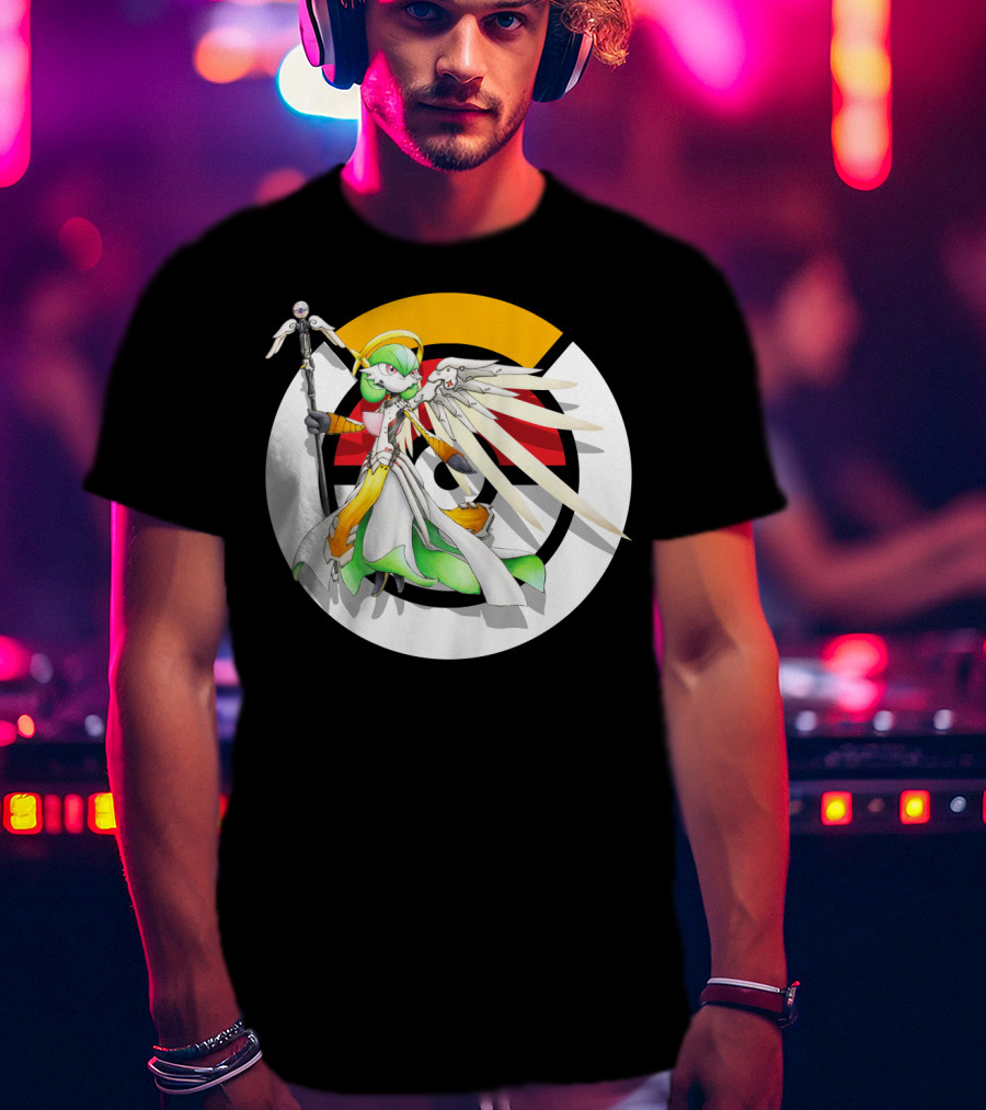 Pokemon Overwatch Gardevoir Mercy Crossover T-Shirt