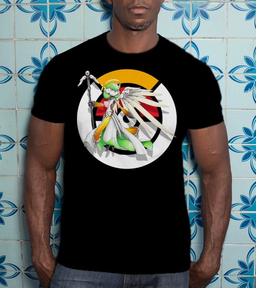 Pokemon Overwatch Gardevoir Mercy Crossover T-Shirt