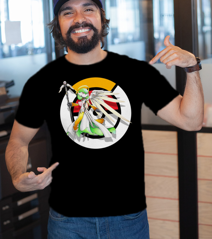 Pokemon Overwatch Gardevoir Mercy Crossover T-Shirt