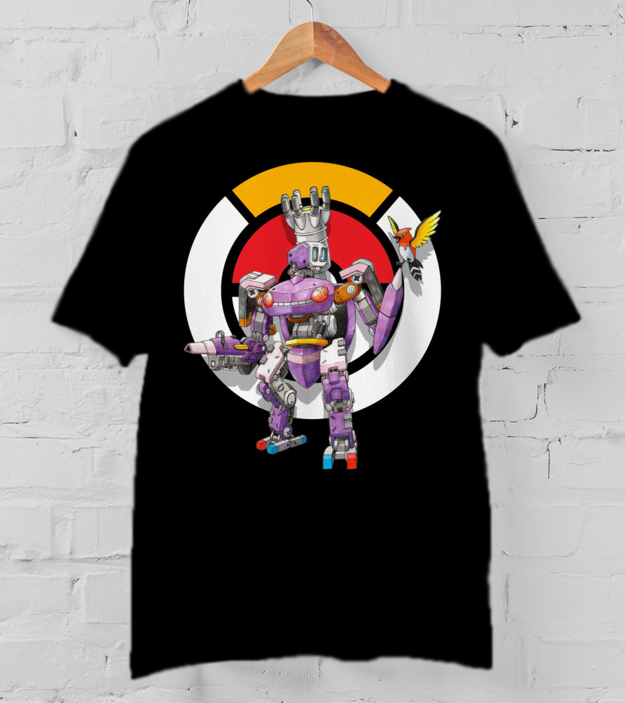 Pokemon X Over Genesect X Bastion Mech Crossover T-Shirt