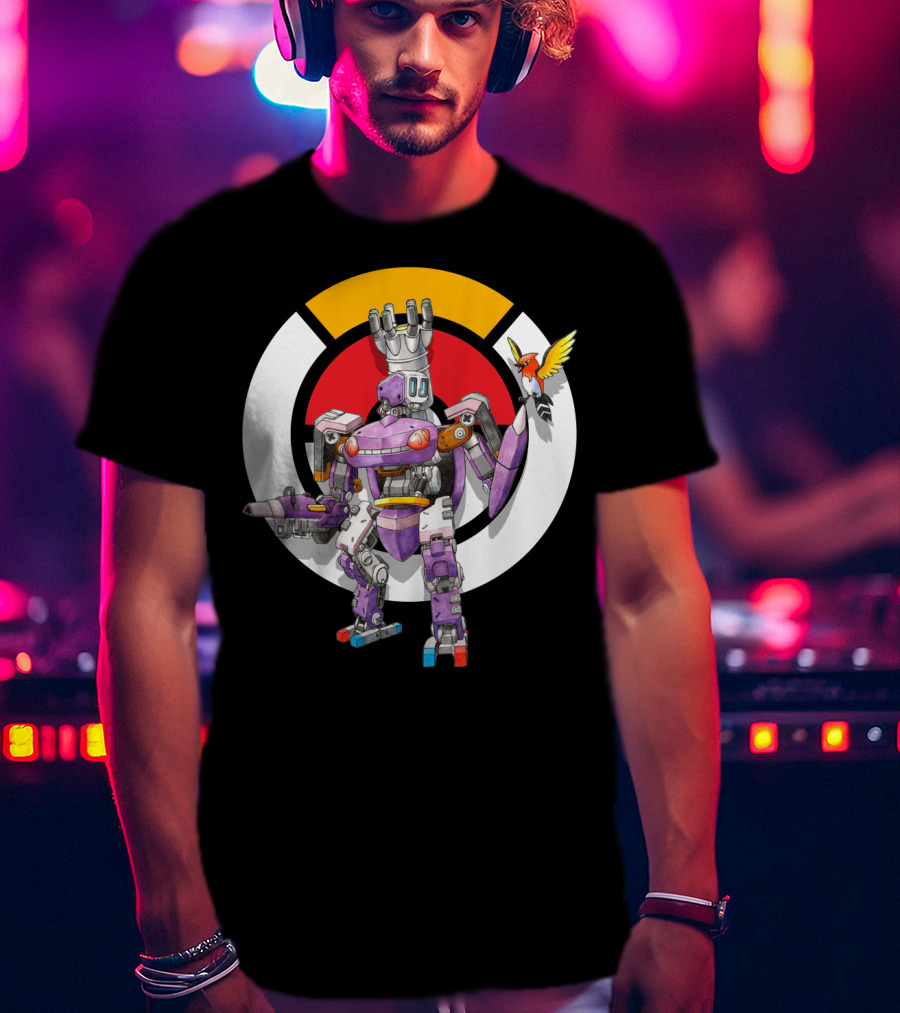 Pokemon X Over Genesect X Bastion Mech Crossover T-Shirt