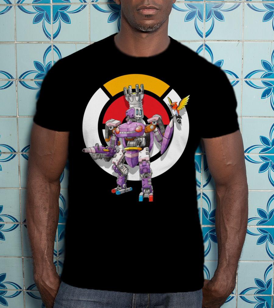 Pokemon X Over Genesect X Bastion Mech Crossover T-Shirt