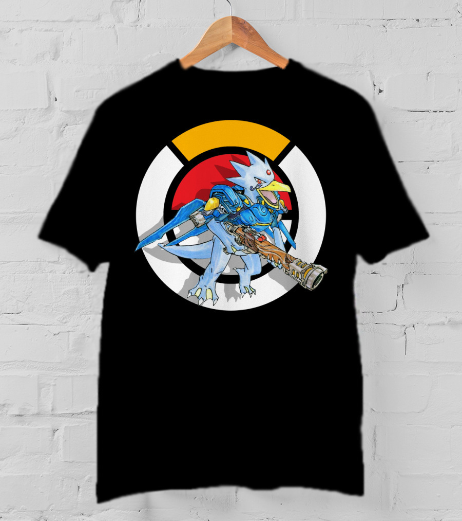 POKEMON X OVERWATCH GOLDUCK X PHARAH Crossover T-Shirt