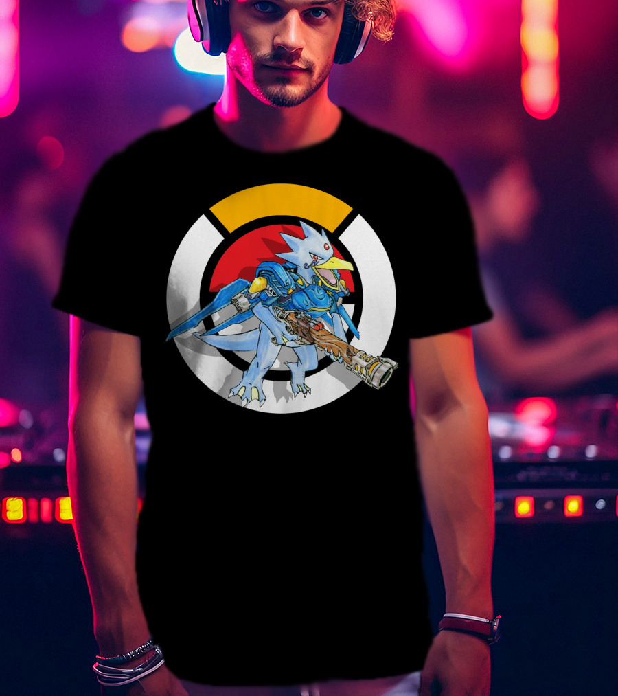 POKEMON X OVERWATCH GOLDUCK X PHARAH Crossover T-Shirt