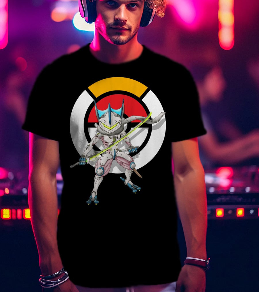 POKEMON OVERWATCH GRENINJA GENJI Crossover Fusion T-Shirt