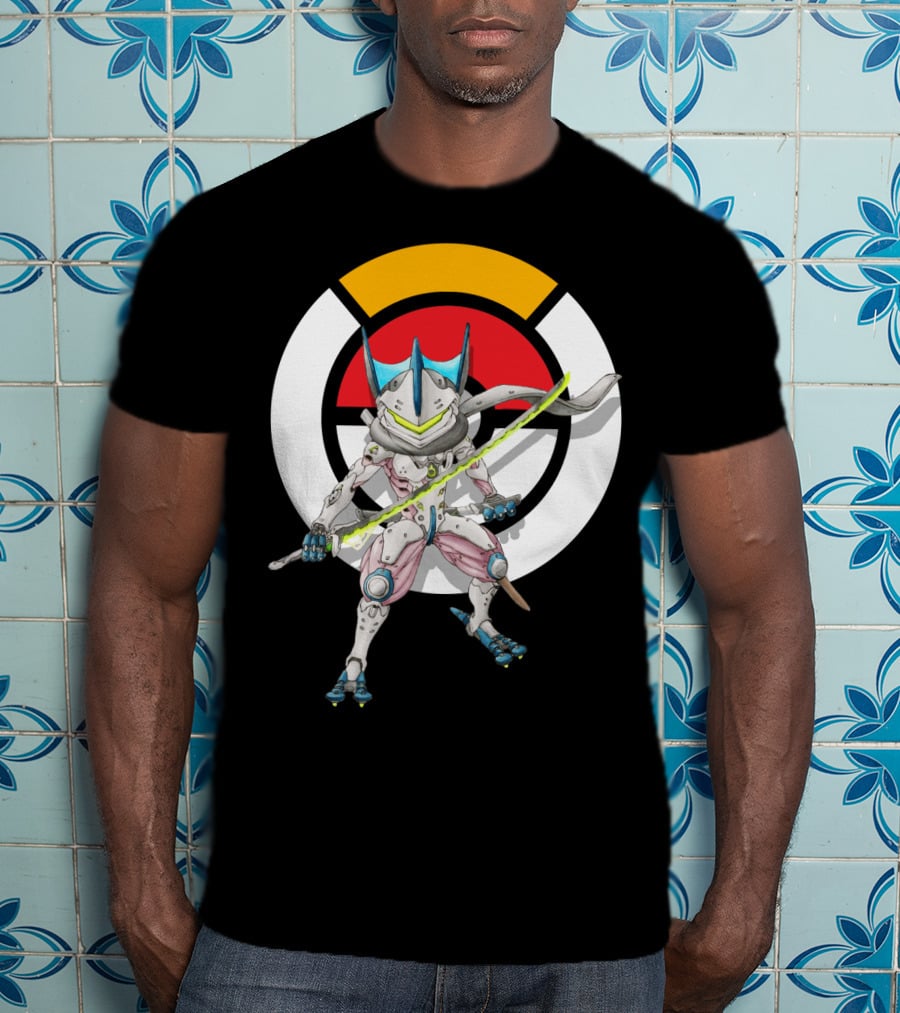 POKEMON OVERWATCH GRENINJA GENJI Crossover Fusion T-Shirt
