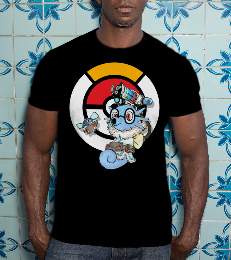 POKEMON X HORSEA MAY Crossover With Hat Glasses Backpack And Poké Ball T-Shirt