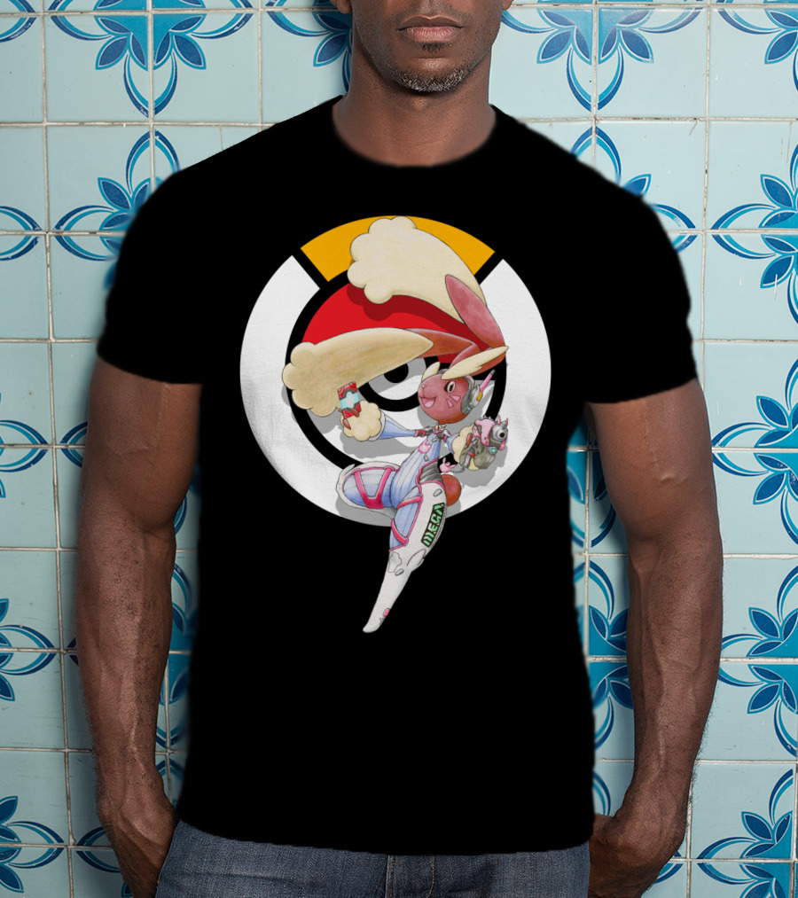 Pokemon X Overwatch Lopunny D.va Mecha Crossover T-Shirt