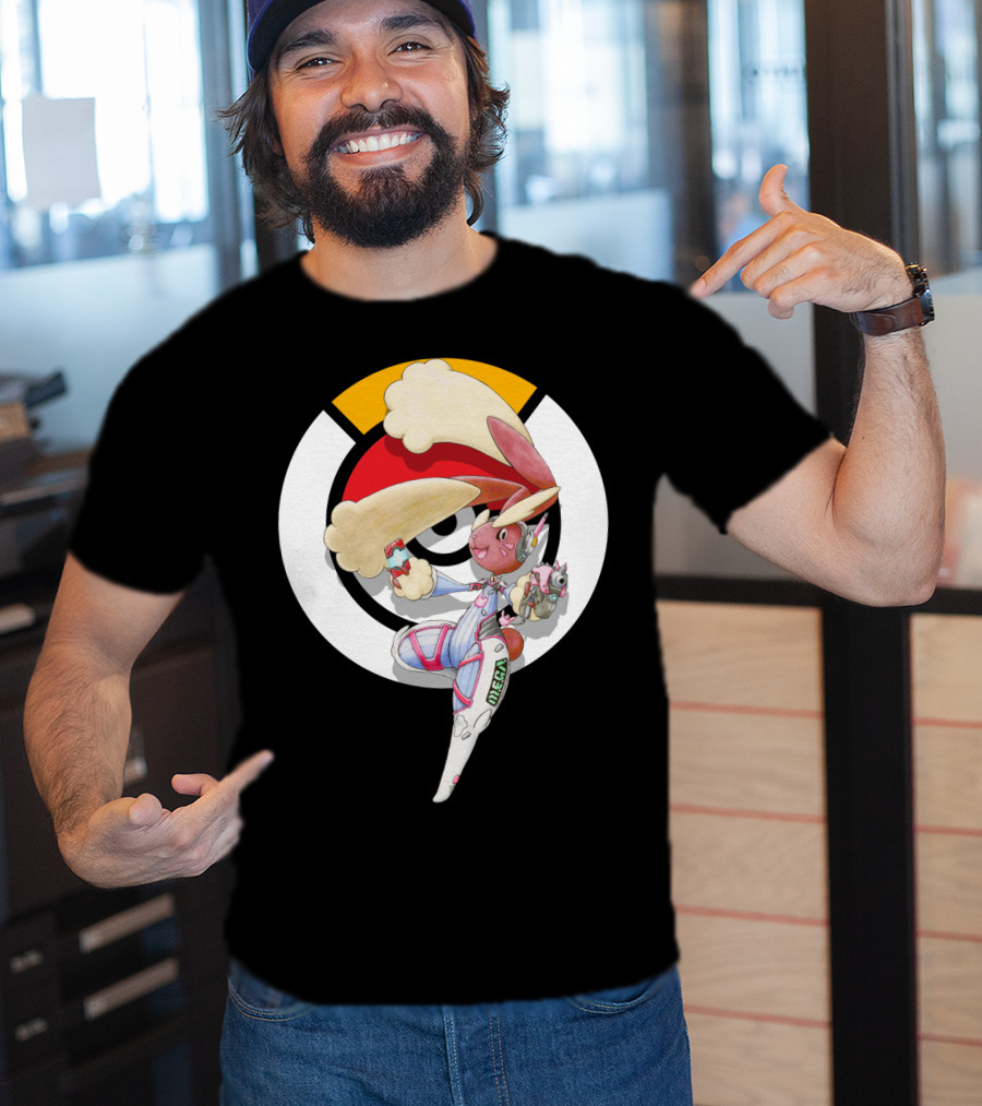 Pokemon X Overwatch Lopunny D.va Mecha Crossover T-Shirt