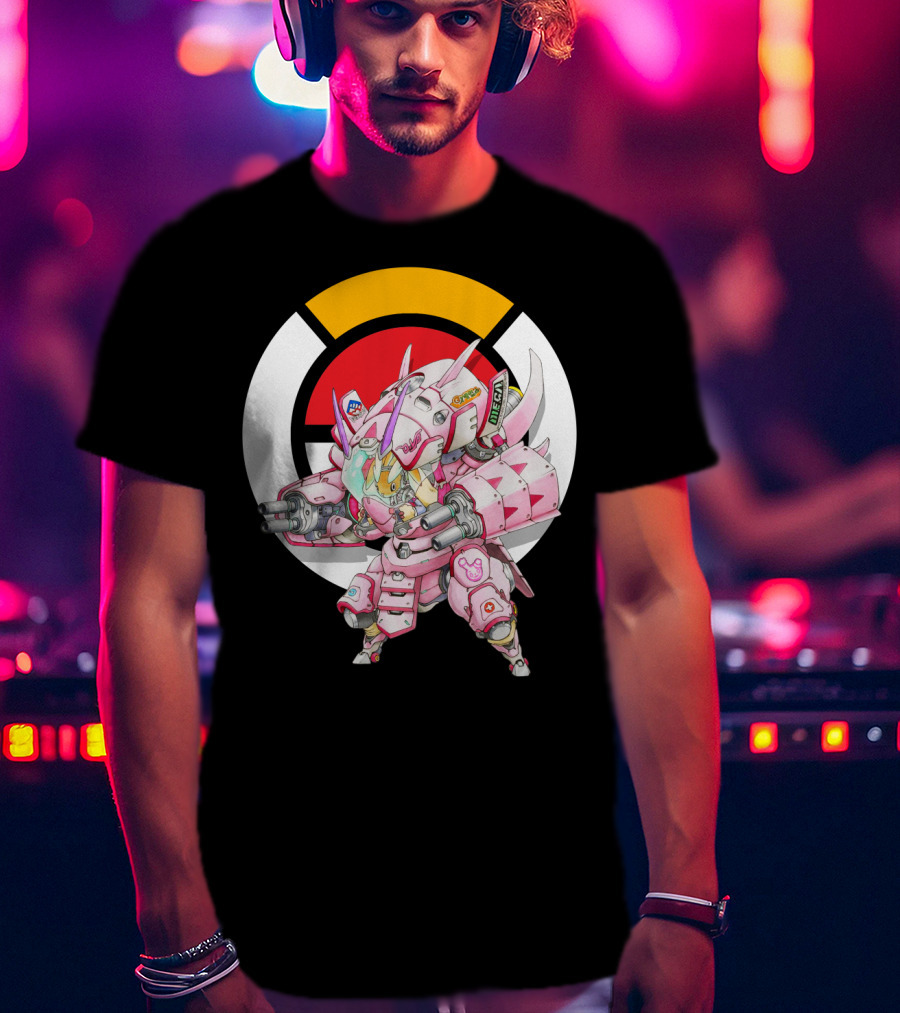 Pokemon X Overwatch Lopunny X Golisopod Mech Fusion T-Shirt