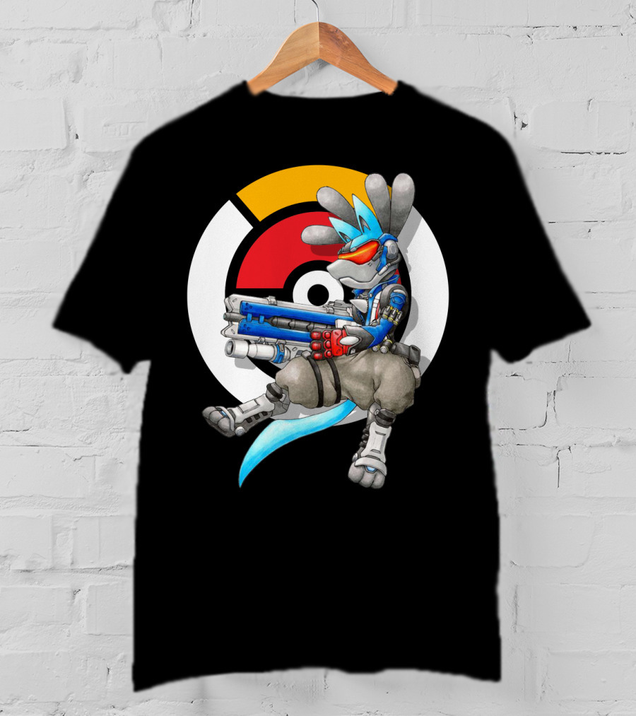 Pokemon X Overwatch Lucario X Soldier T-Shirt