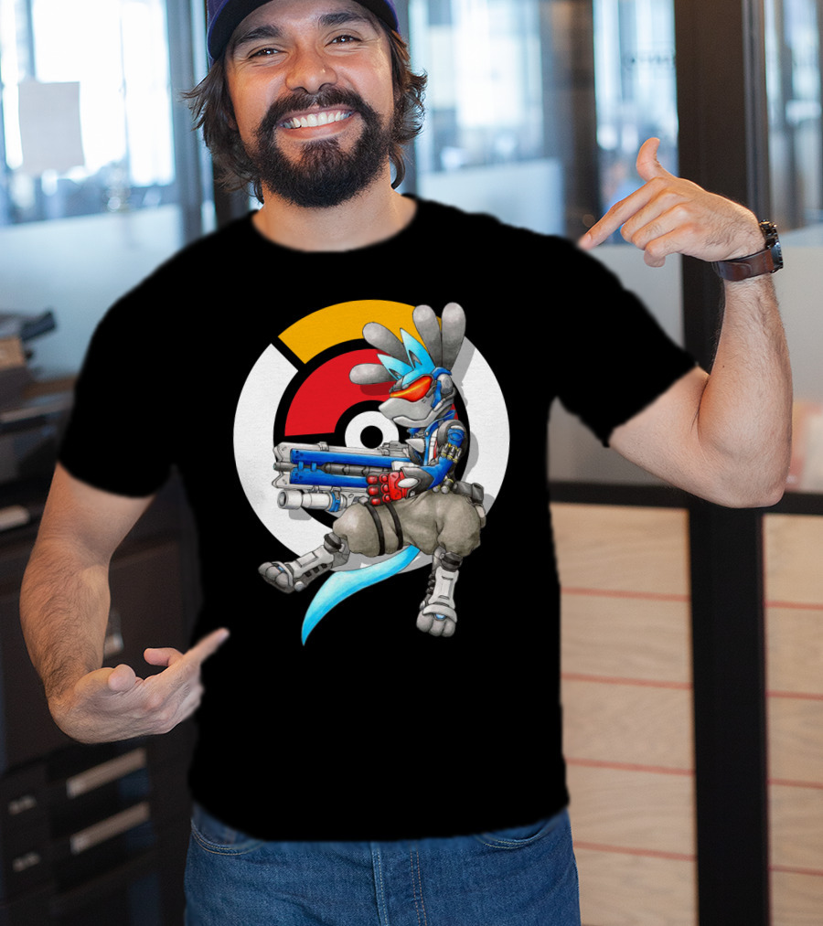 Pokemon X Overwatch Lucario X Soldier T-Shirt