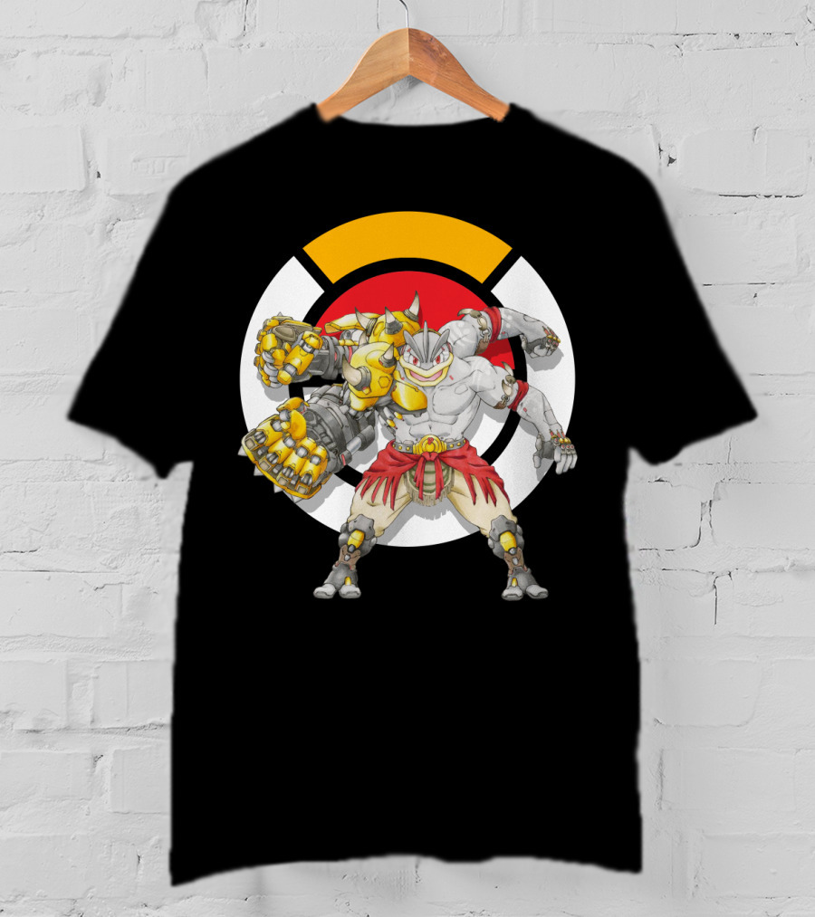 Pokemon X Overwatch Mashup Machamp X Doomfist T-Shirt