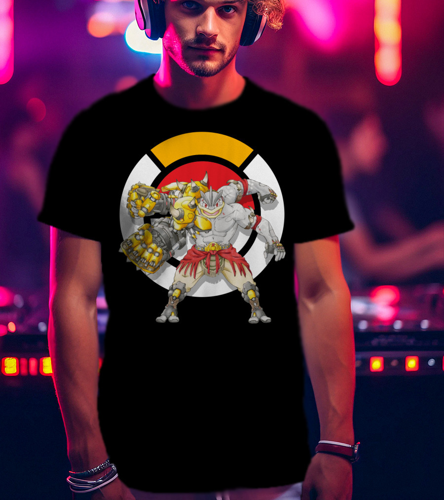 Pokemon X Overwatch Mashup Machamp X Doomfist T-Shirt