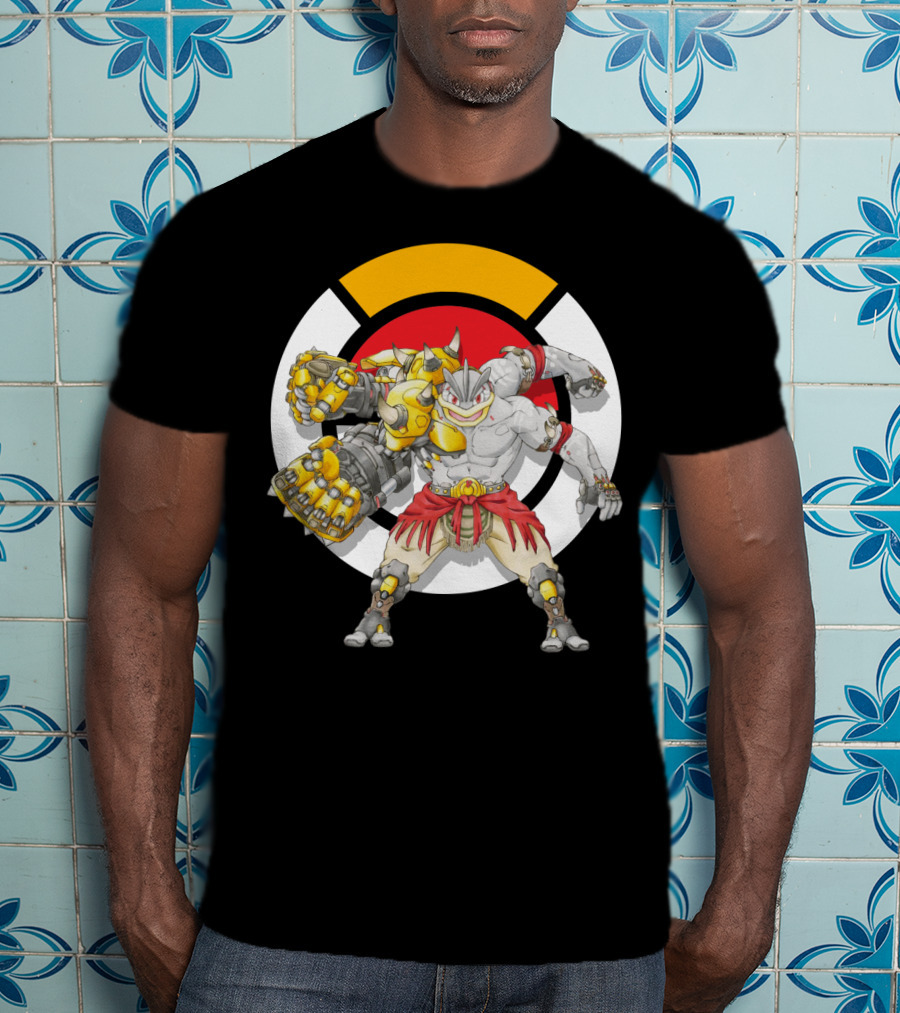 Pokemon X Overwatch Mashup Machamp X Doomfist T-Shirt