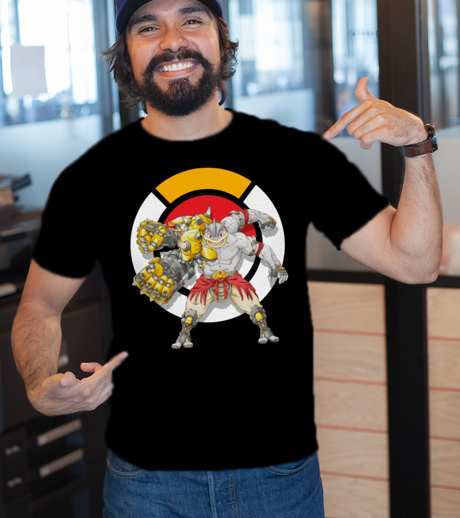 Pokemon X Overwatch Mashup Machamp X Doomfist T-Shirt