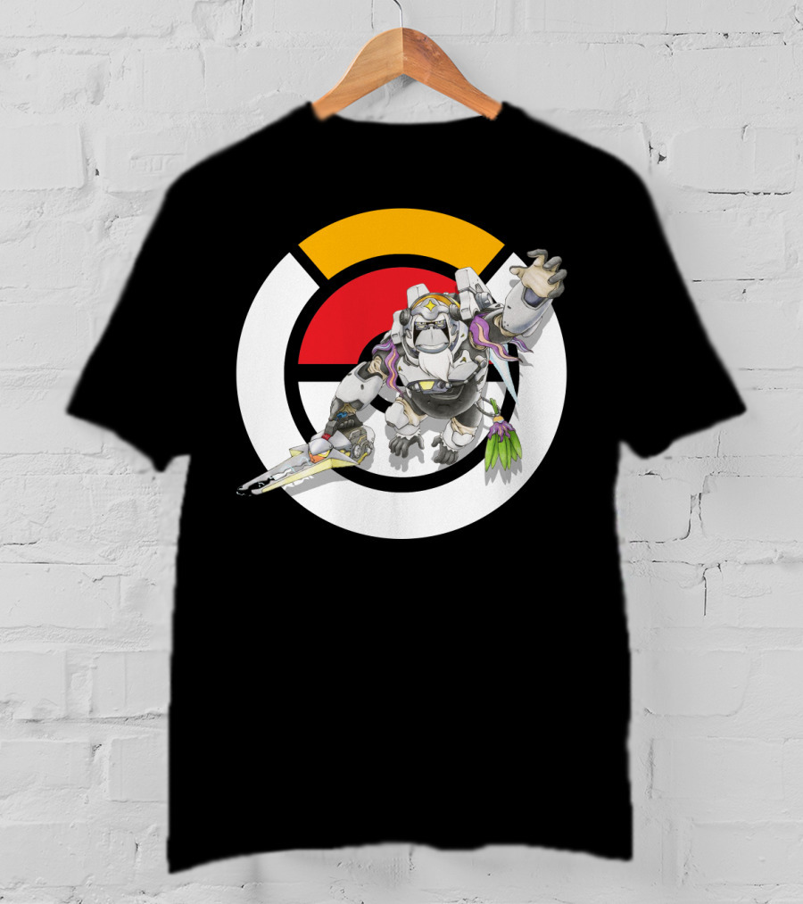 Pokémon Overwatch Crossover Oranguru Winston Pokémon Ball T-Shirt