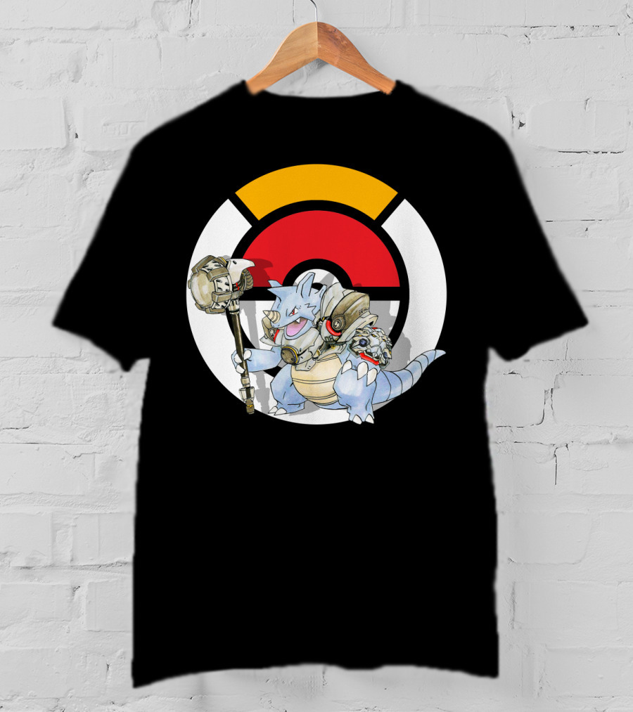 POKEMON X OVER RHYDON X REINHARDT Crossover Fusion With Iconic Elements T-Shirt