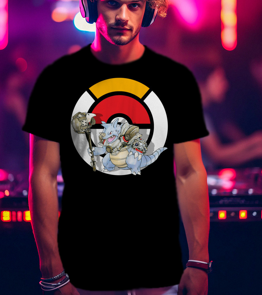 POKEMON X OVER RHYDON X REINHARDT Crossover Fusion With Iconic Elements T-Shirt