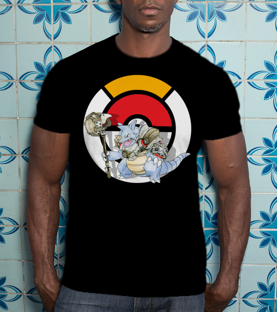 POKEMON X OVER RHYDON X REINHARDT Crossover Fusion With Iconic Elements T-Shirt