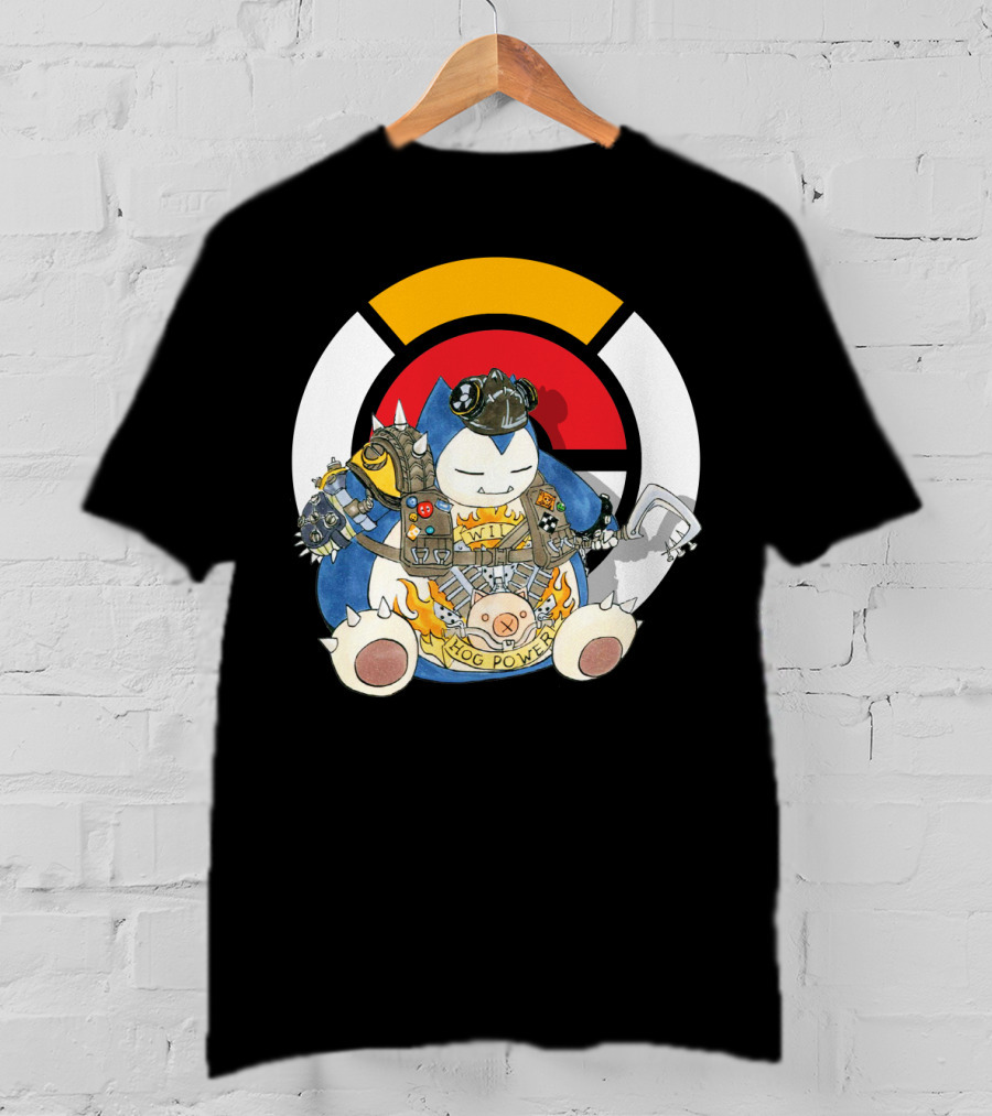 Pokemon Snorlax Hog Power Overwatch Crossover T-Shirt