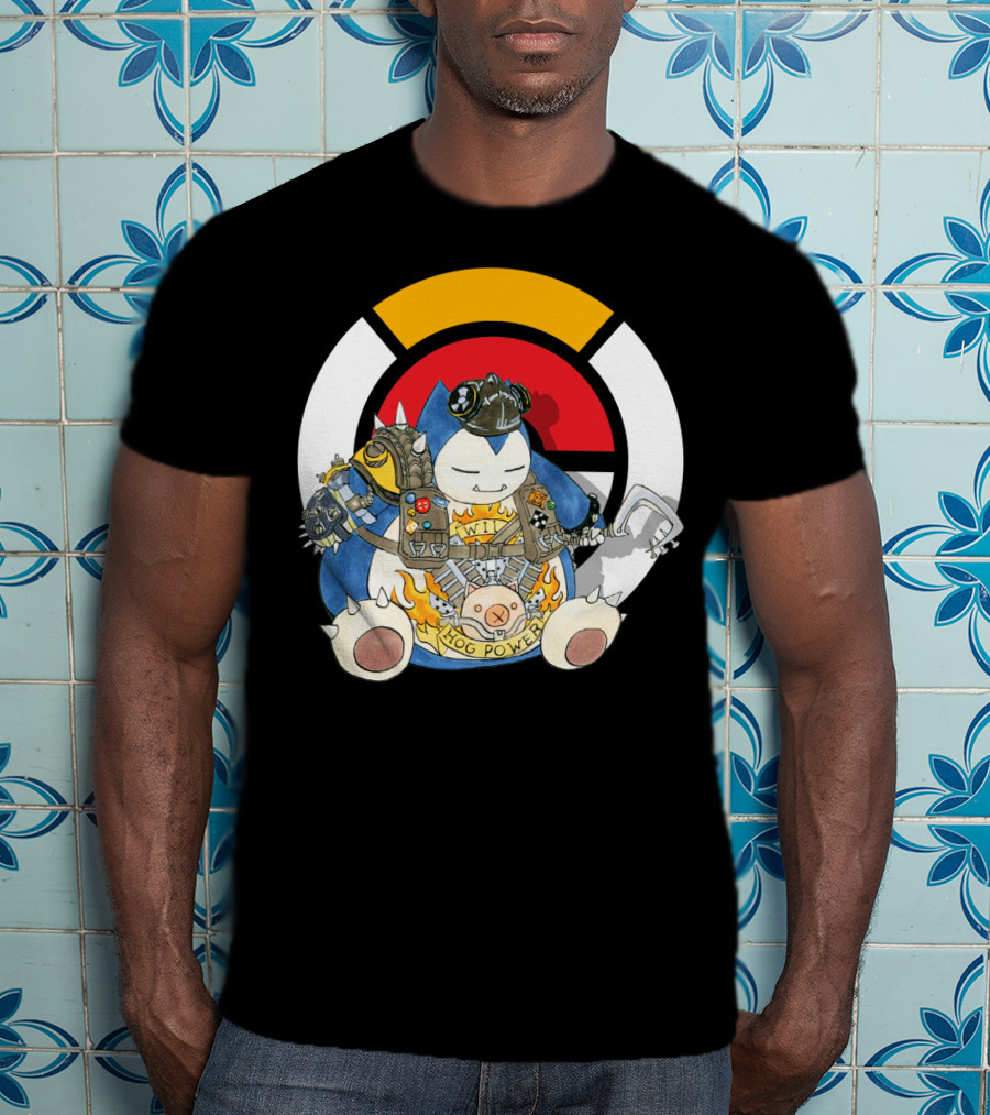 Pokemon Snorlax Hog Power Overwatch Crossover T-Shirt