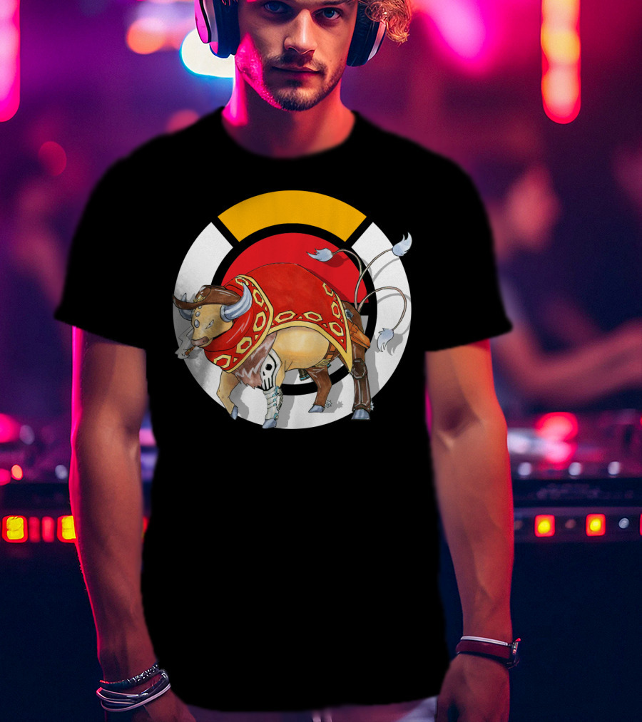 Pokemon X Overwatch Tauros X Mccree Crossover T-Shirt