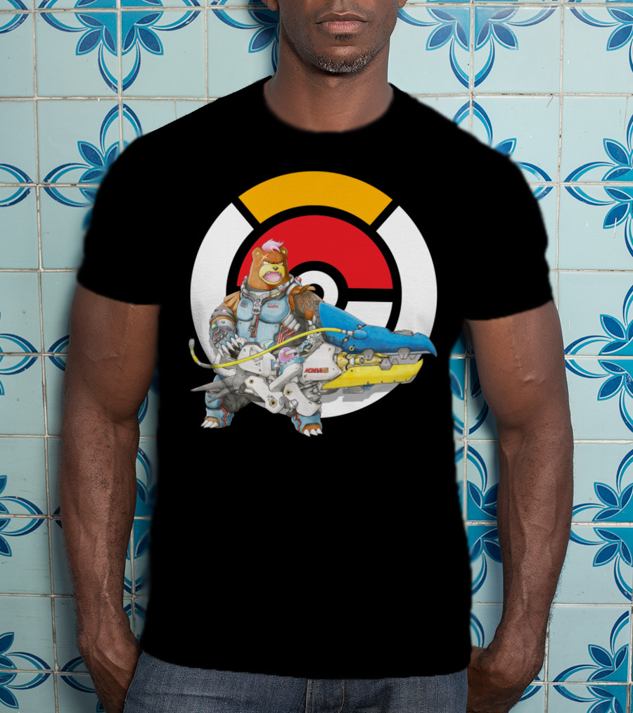 Pokemon X Over Ursaring X Zarya Whale Воина T-Shirt