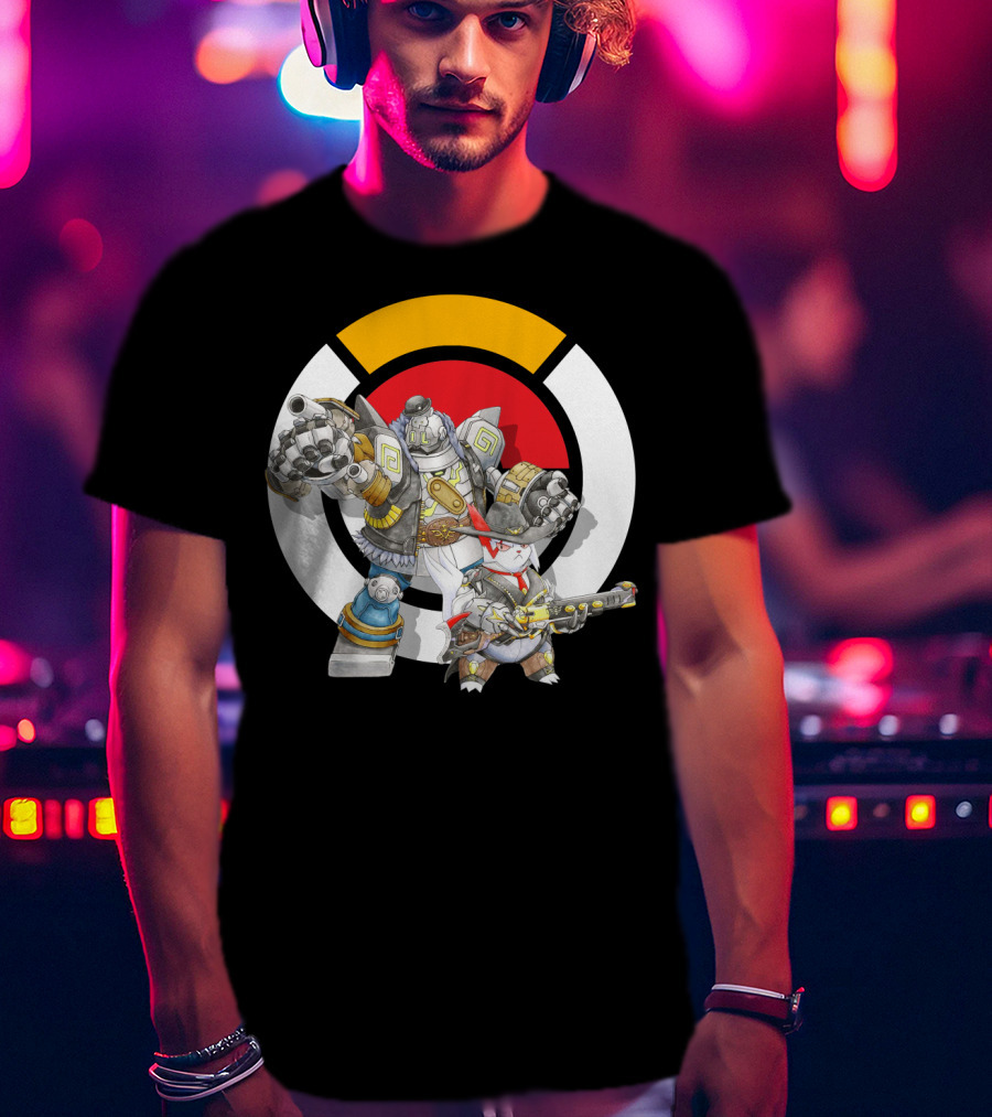 Pokemon X Overwatch Zangoose Torbjorn Mecha T-Shirt