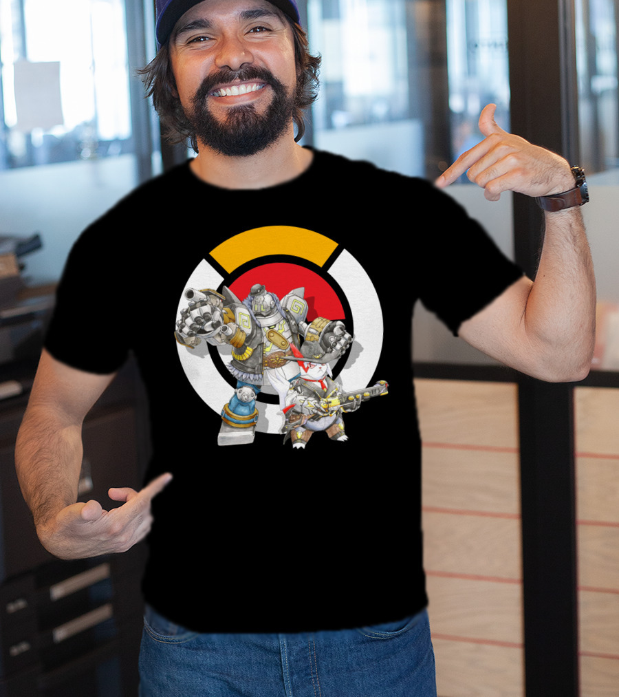 Pokemon X Overwatch Zangoose Torbjorn Mecha T-Shirt