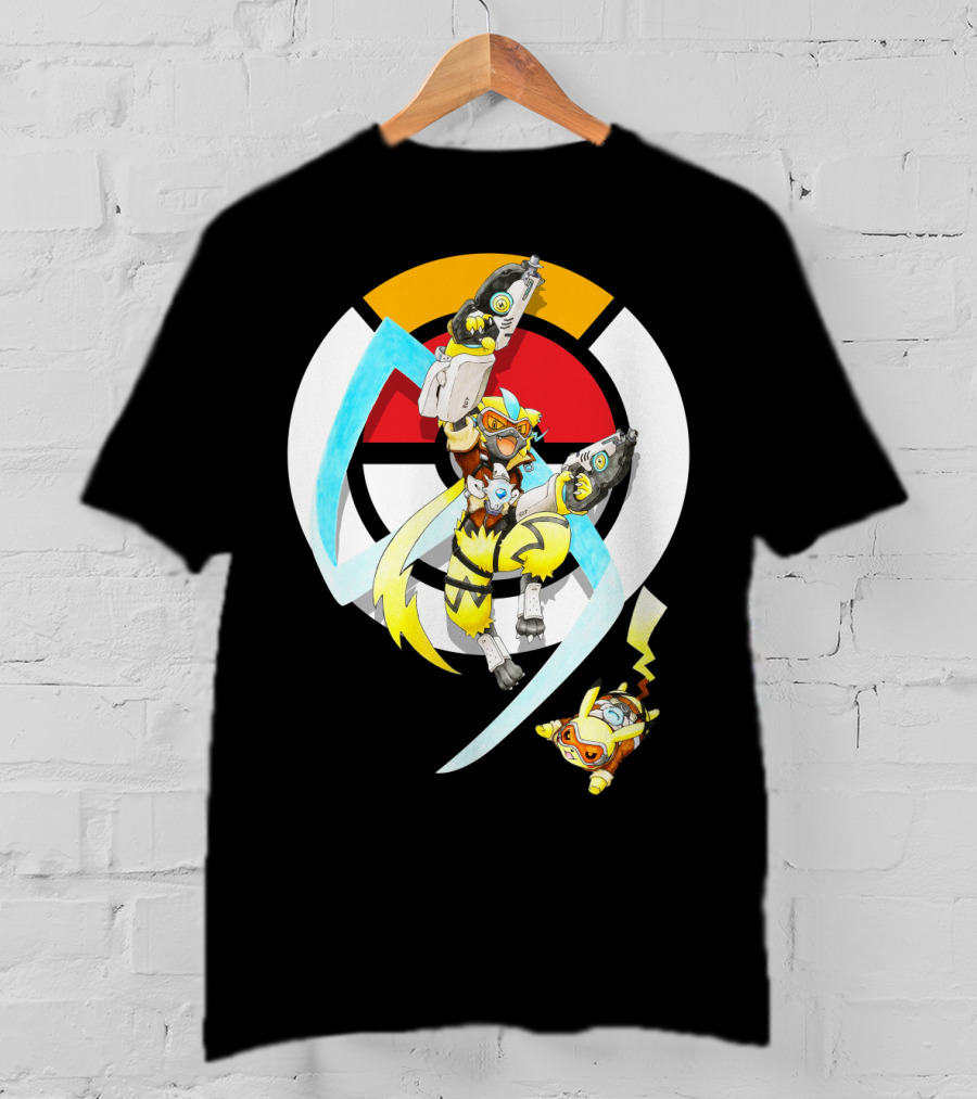 Pokemon X Zeraora X Pikachu Overwatch Style Battle T-Shirt