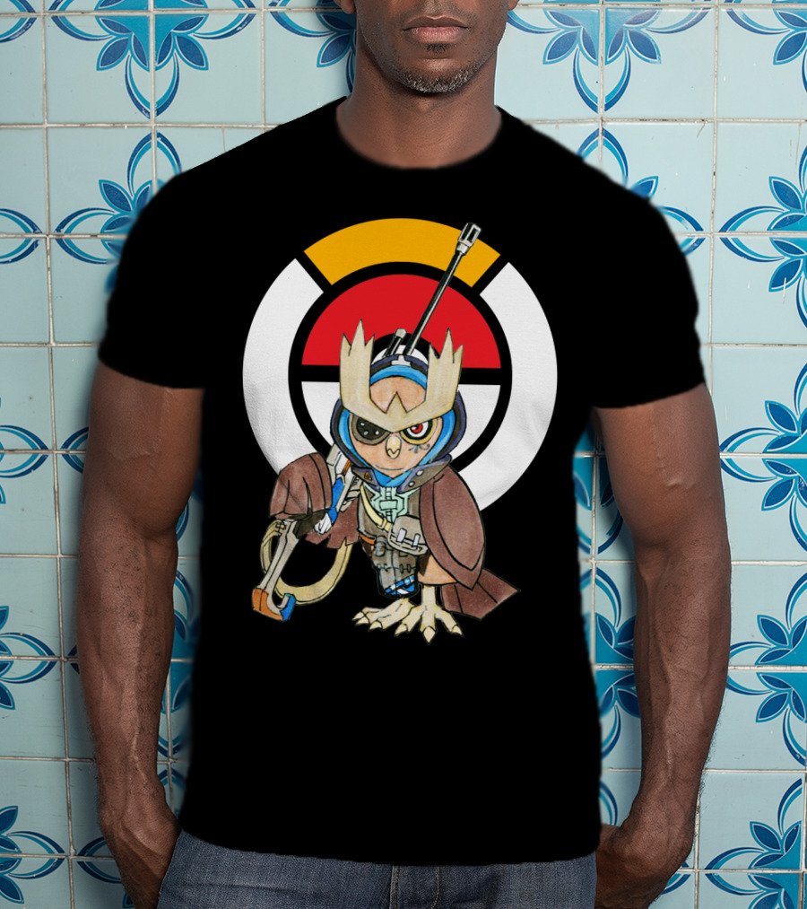 POKEMON X OVERWATCH 36 NOCTOWL X ANA T-Shirt