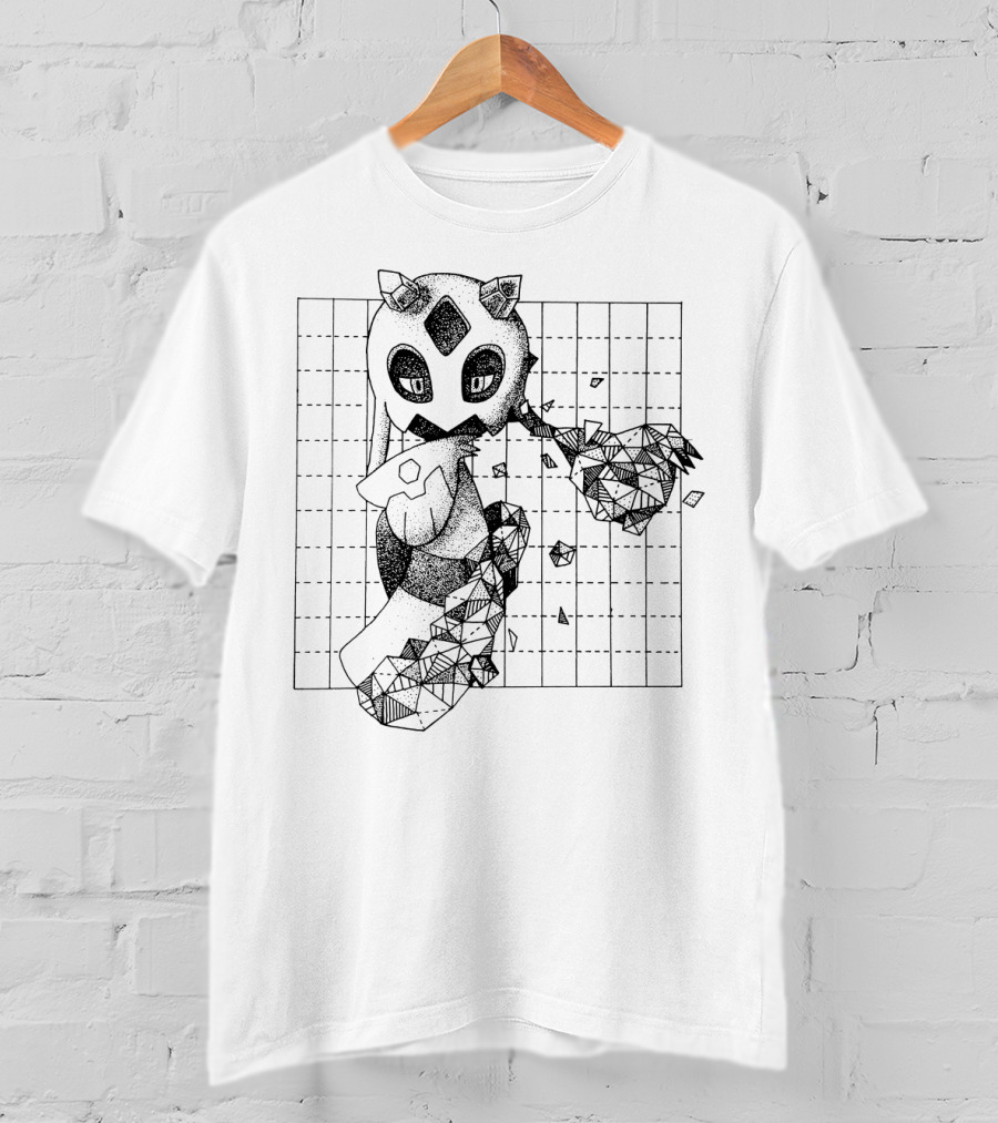 Geometric Pokemon Floras Grid Pattern Froslass Forms T-Shirt