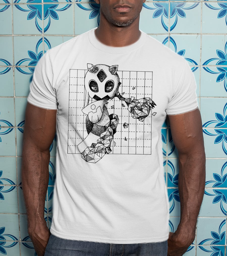 Geometric Pokemon Floras Grid Pattern Froslass Forms T-Shirt