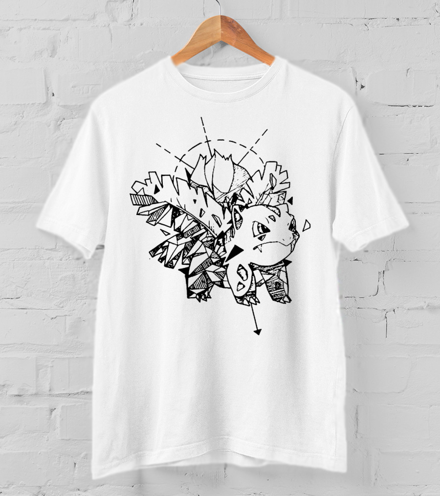 Geometric Ivysaur Pokemon Abstract Fragmented T-Shirt