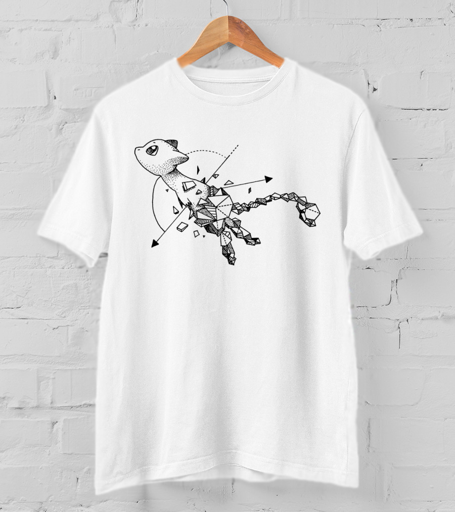Geometric Pokemon Mew Line T-Shirt
