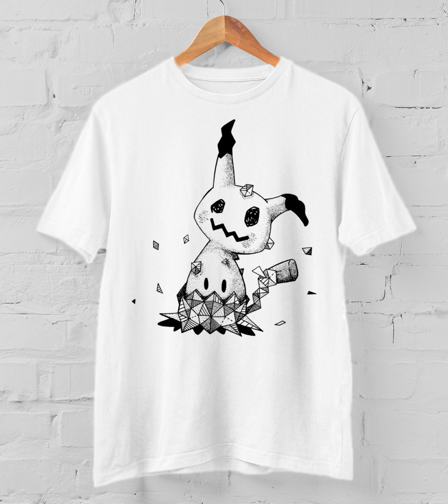 Geometric Pokemon Mimikyu Crystal Shards T-Shirt