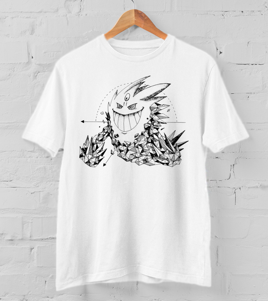 Geometric Mega Gengar Pokemon T-Shirt