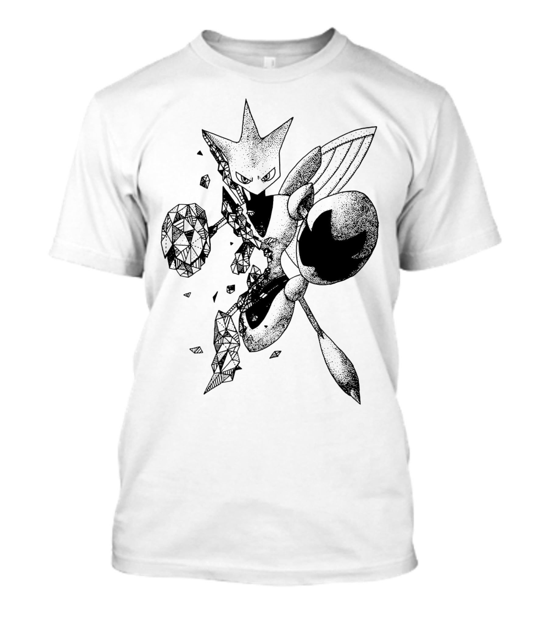 Geometric Scizor Pokemon Dotted T-Shirt