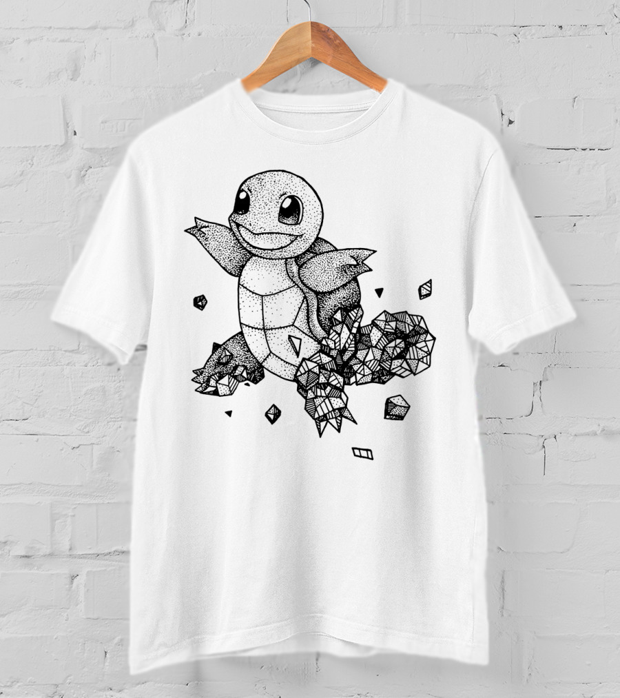 Geology Style Squirtle Polygonal T-Shirt