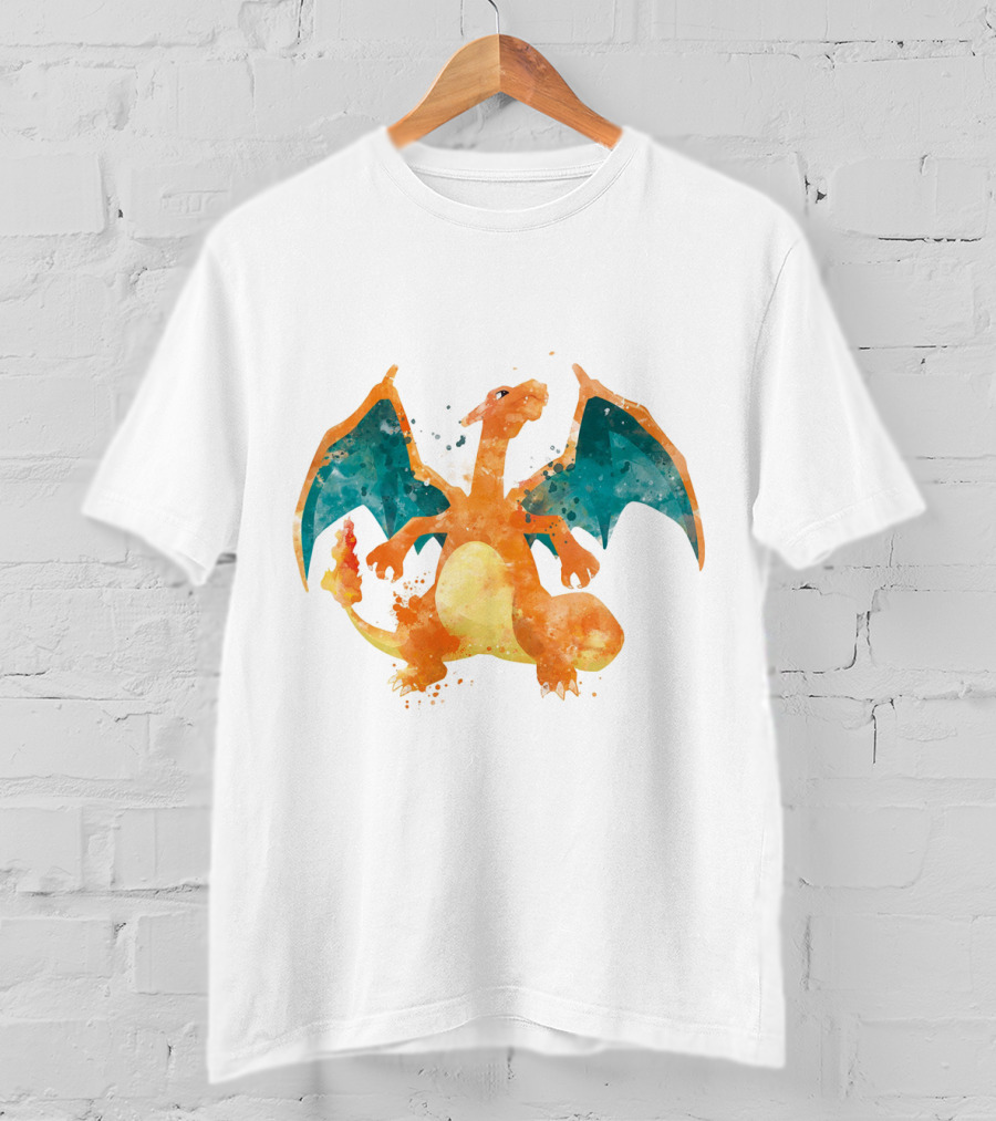 Charizard Watercolor Pokemon T-Shirt