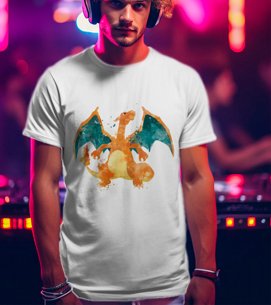Charizard Watercolor Pokemon T-Shirt