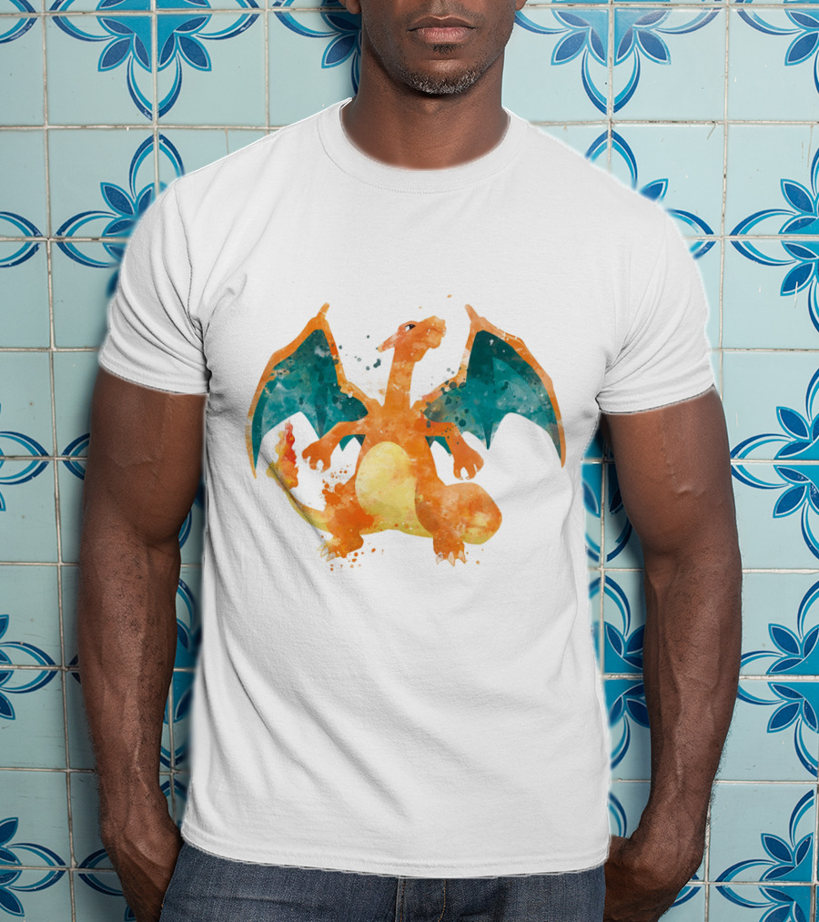 Charizard Watercolor Pokemon T-Shirt