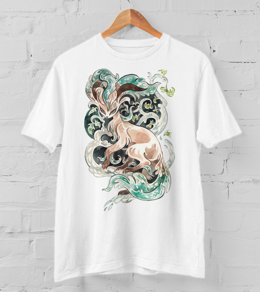Watercolor Pokemon Leafeon Vivid Artistic T-Shirt