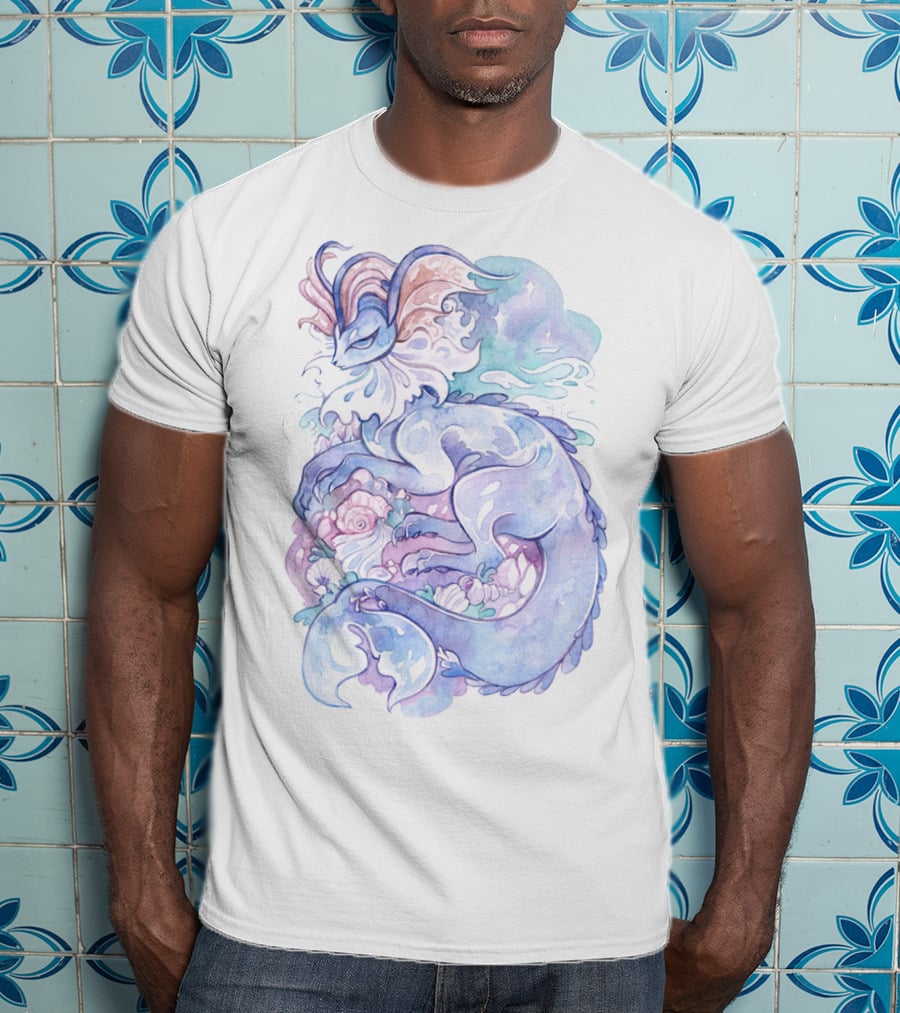 Watercolor Pokemon Vaporeon Pastel Dreamy T-Shirt