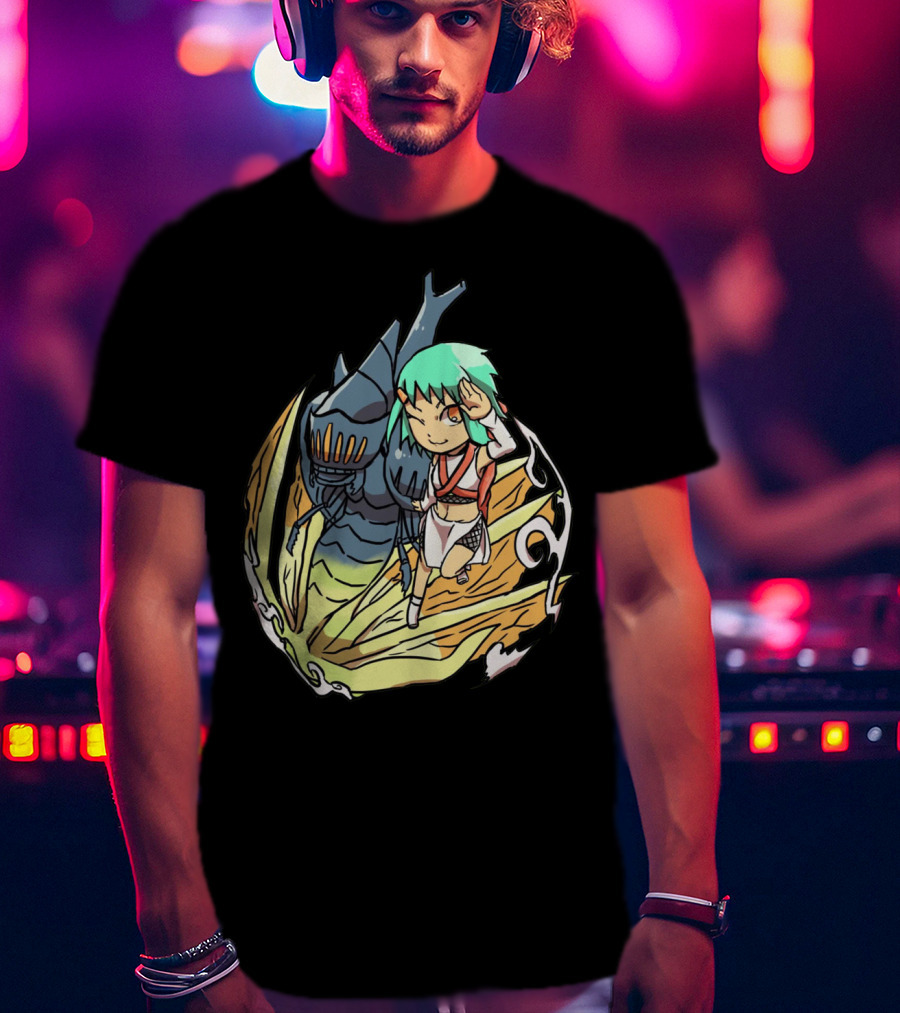 Princess Nausicaä Chibi And Ohmu Companion T-Shirt