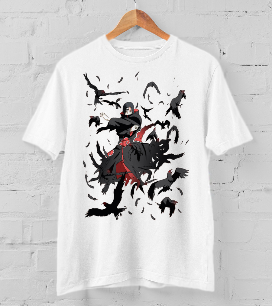 Itachi Jutsu Uchiha Crows Sharingan Manga Anime Clan T-Shirt