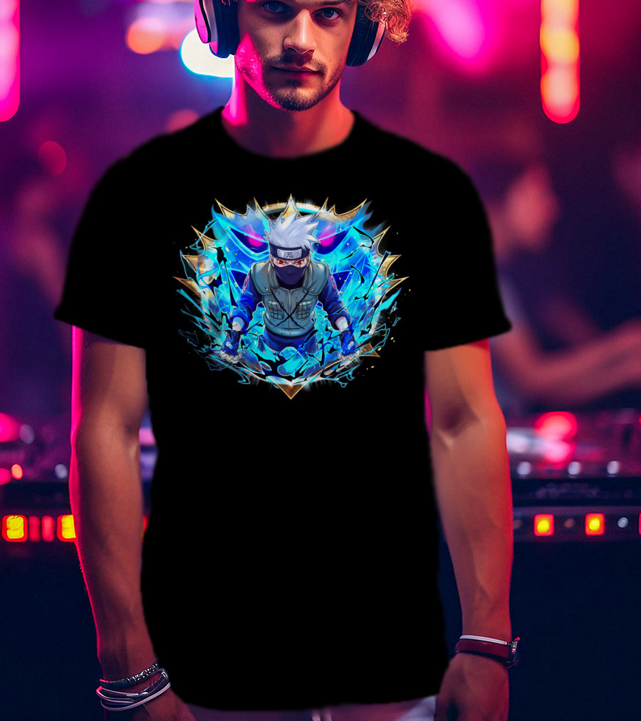 Kakashi Susanoo Blue Lightning Armor T-Shirt