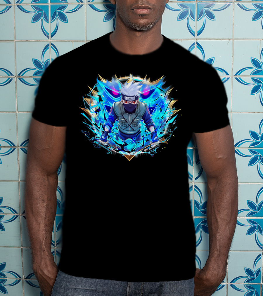 Kakashi Susanoo Blue Lightning Armor T-Shirt